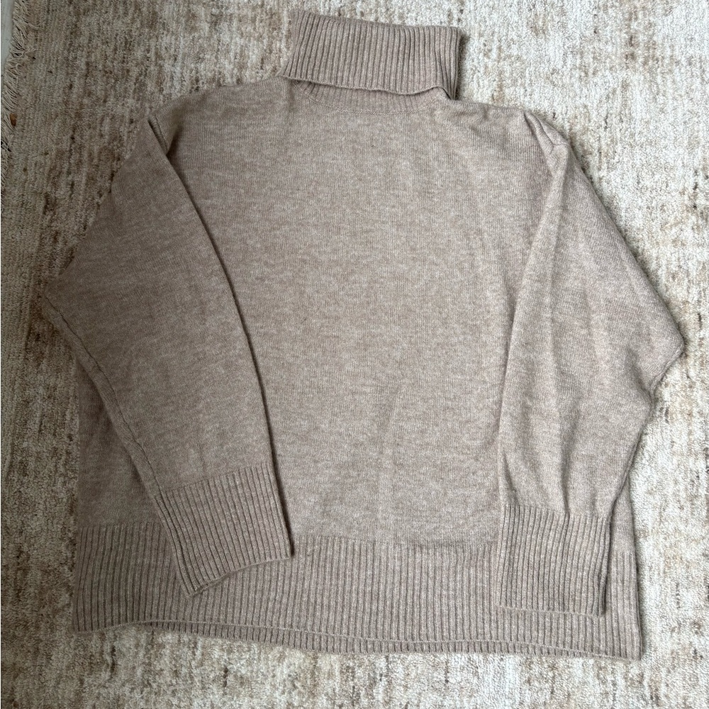 Cozy Tan Turtleneck Sweater